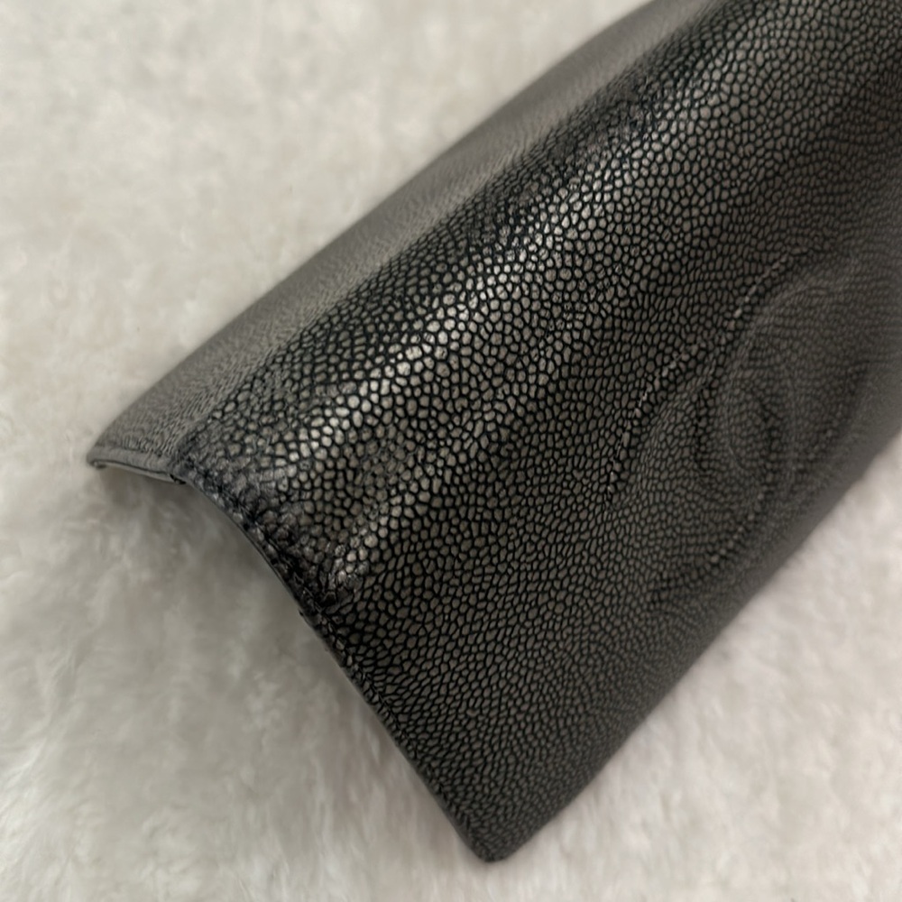 CHANEL Textured Black Crossbody Bag with Silver Chain - Picture 13 of 14